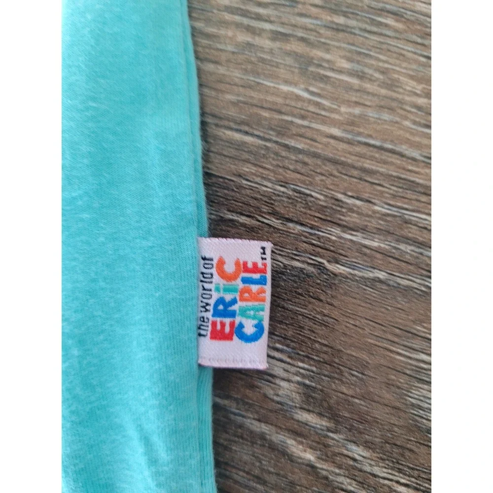 World of Eric Carle Baby Bamboo Footed Sleeper Teal Aqua 3M Long Sleeve Snaps #6